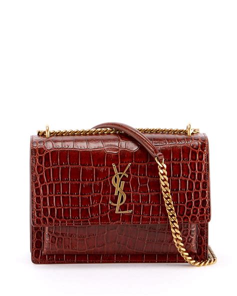 sunset medium ysl bag|ysl sunset bag crocodile.